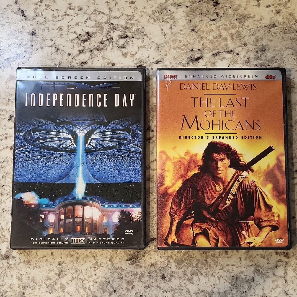 Independence Day and The Last of the Mohicans DVD Bundle